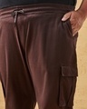 Shop Men's Brown Oversized Plus Size Cargo Jogger Pants