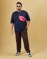 Shop Men's Brown Plus Size Track Pants-Full