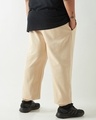 Shop Men's Beige Plus Size Textured Joggers-Design