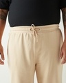Shop Men's Beige Plus Size Textured Joggers