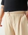 Shop Men's Beige Plus Size Textured Joggers