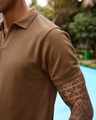 Shop Men's Brown Polo T-shirt
