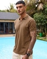 Shop Men's Brown Polo T-shirt-Design