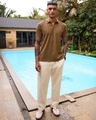 Shop Men's Brown Polo T-shirt