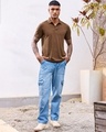 Shop Men's Brown Polo T-shirt