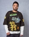 Shop Men's Brown Tom & Jerry Graphic Printed Oversized Plus Size T-shirt-Design