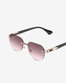 Shop Men's Brown Rectangle Polarised Lens Gradient Sunglasses