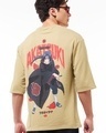 Shop Men's Brown Rogue Ninja Graphic Printed Super Loose Fit T-shirt-Front