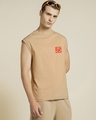 Shop Men's Brown Ronin Graphic Printed Boxy Fit Vest-Design