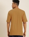 Shop Men's Brown Running Dog Typography Oversized T-shirt-Full