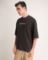 Shop Men's Brown Selenophile Puff Printed Oversized T-shirt-Full