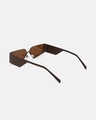 Shop Men's Brown Shield Polarised Lens Sunglasses