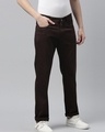 Shop Men's Brown Slim Fit Jeans-Design