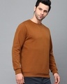 Shop Men's Brown Slim Fit Sweatshirt-Design