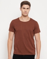 Shop Men's Brown Slim Fit T-shirt-Front
