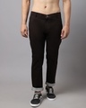 Shop Men's Brown Slim Fit Trousers-Front