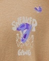 Shop Men's Brown Sneaker Gang Graphic Printed Super Loose Fit Hoodies