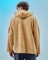 Shop Men's Brown Snoopy Typography Oversized Hoodies-Full