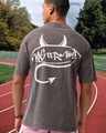 Shop Men's Brown Sonu Graphic Printed Oversized T-shirt-Front