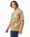 Shop Men's Brown Spider Man Graphic Printed Oversized T-shirt-Full