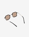 Shop Men's Brown Square Polarised Lens Sunglasses-Design