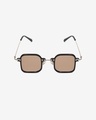 Shop Men's Brown Square Polarised Lens Sunglasses-Full