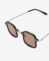 Shop Men's Brown Square Polarised Lens Sunglasses