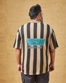 Shop Men's Brown & Black Striped Oversized Plus Size Shirt-Design