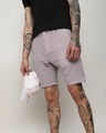 Shop Men's Brown Striped Shorts-Front