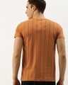 Shop Men's Brown Striped Slim Fit T-shirt-Design