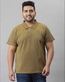 Shop Men's Brown Stylish Half Sleeve Casual T-shirt-Front