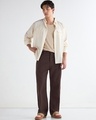Shop Men's Brown Super Baggy Fit Mid-Rise Jeans-Full