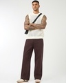 Shop Men's Brown Super Baggy Fit Mid-Rise Jeans-Full