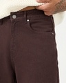 Shop Men's Brown Super Baggy Fit Mid-Rise Jeans