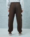 Shop Men's Brown Super Loose Fit Cargo Joggers-Full