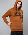 Shop Men's Brown Super Squad Typography Slim Fit Hooded Sweatshirt-Design