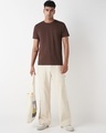 Shop Men's Brown T-shirt-Full