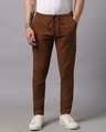 Shop Men's Brown Tapered Fit Chinos-Front