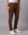 Shop Men's Brown Tapered Fit Chinos-Design