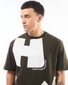 Shop Men's Brown Typography Oversized Co-ordinates