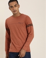 Shop Men's Brown Typography T-shirt-Front