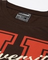 Shop Men's Brown University Typography Oversized T-shirt