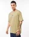 Shop Men's Brown Yoda Graphic Printed Oversized T-shirt-Full