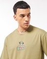 Shop Men's Brown Yoda Graphic Printed Oversized T-shirt