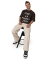 Shop Men's Brown Viva La Typography Oversized T-shirt