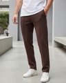 Shop Men's Brown Warm Track Pants-Front