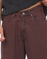Shop Men's Brown Washed Straight Fit Cargo Carpenter Shorts