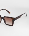 Shop Men's Brown Wayfarer Polarised Lens Sunglasses