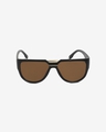 Shop Men's Brown Wayfarer Polarised Lens Sunglasses-Full