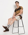 Shop Men's Brown & White Tie & Dye Slim Fit Shirt & Shorts Set with Matching Socks